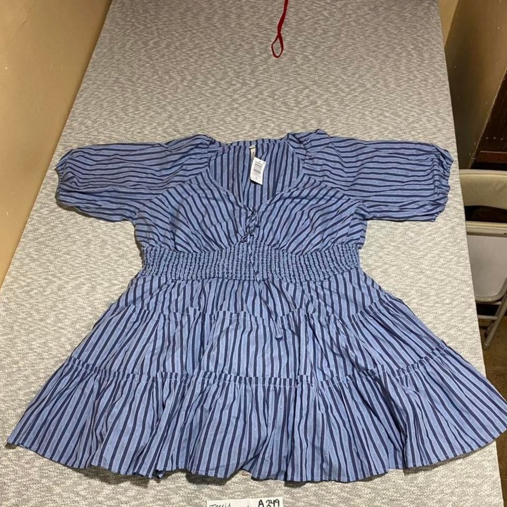 Torrid blue and white striped mini dress women 4X NWT. SKU-A249#summer